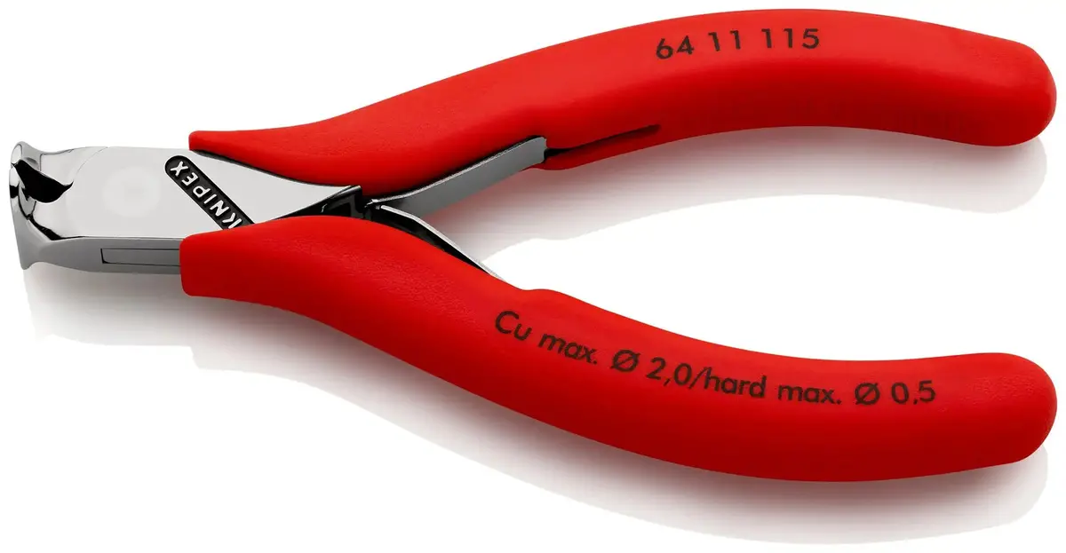 Knipex Precision Electronics End Cutting Nipper Pliers 115Mm Plastic Coated 64 11 115 1