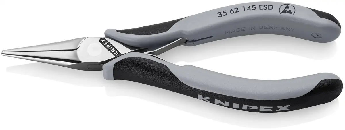 Knipex Precision Electronics Gripping Pliers 145Mm Black/Grey Multi Component Grips 35 62 145 Esd 1