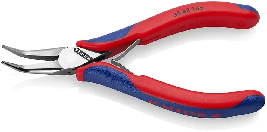 Knipex Precision Electronics Gripping Pliers 45° Bent Nose 145Mm Multi Component Grips 35 82 145 2