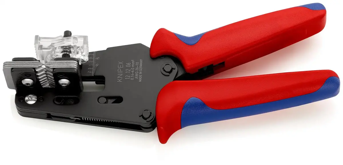 Knipex Precision Insulation Wire Stripper With Adapted Blades 195Mm Multi Component Grips 12 12 06 1