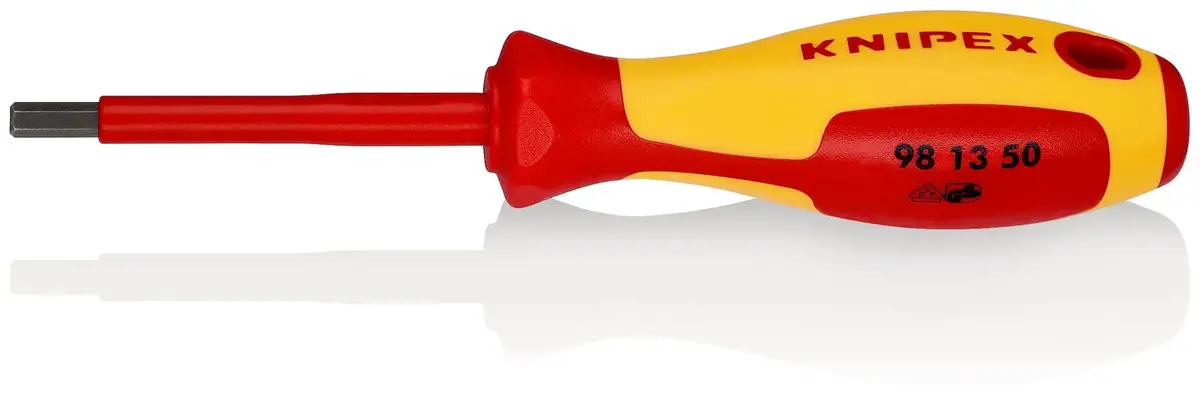 Knipex Screwdriver For Hex Socket Screws 5.0Mm Vde Insulated Multi Component Grips 187Mm 98 13 50 1