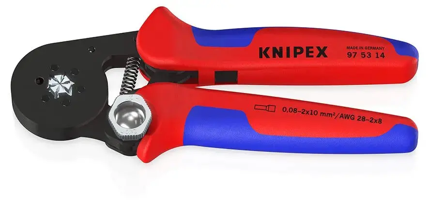 Knipex Self Adjusting Crimping Pliers For Wire Ferrules With Lateral Access Up To 16Mm² 180Mm Multi Component Grips 97 53 14 Sb 1