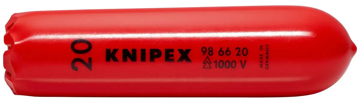 Knipex Self Clamping Slip On Cap 100Mm To Cover Bare Live Cable Ends Insulated 1000V 98 66 20 1