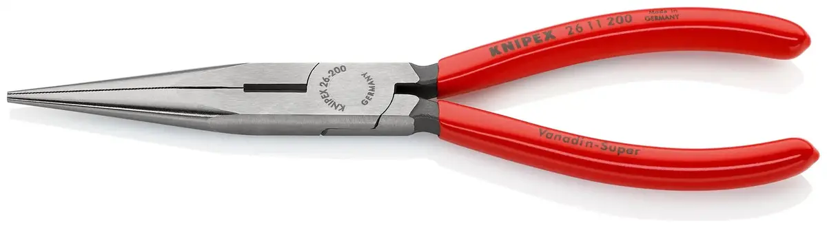 Knipex Snipe Nose Side Cutting Pliers Stork Beak Plier 200Mm Plastic Coated 26 11 200 Sb 1