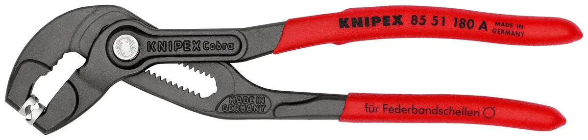Knipex Spring Hose Clamp Pliers 180Mm Plastic Coated Handles Non Slip 85 51 180 A 1