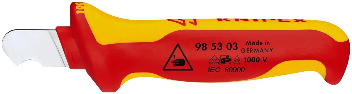 Knipex Stripping Knife Hook Blade 170Mm Vde Insulated Multi Component Handle 28Mm Blade Length 98 53 03 1