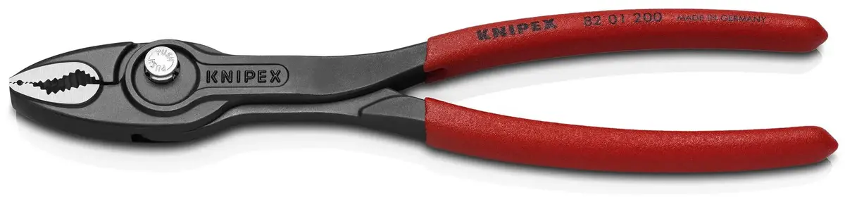 Knipex Twingrip Slip Joint Pliers Front And Side Grip 200Mm Plastic Coated Handles 82 01 200 Sb 1