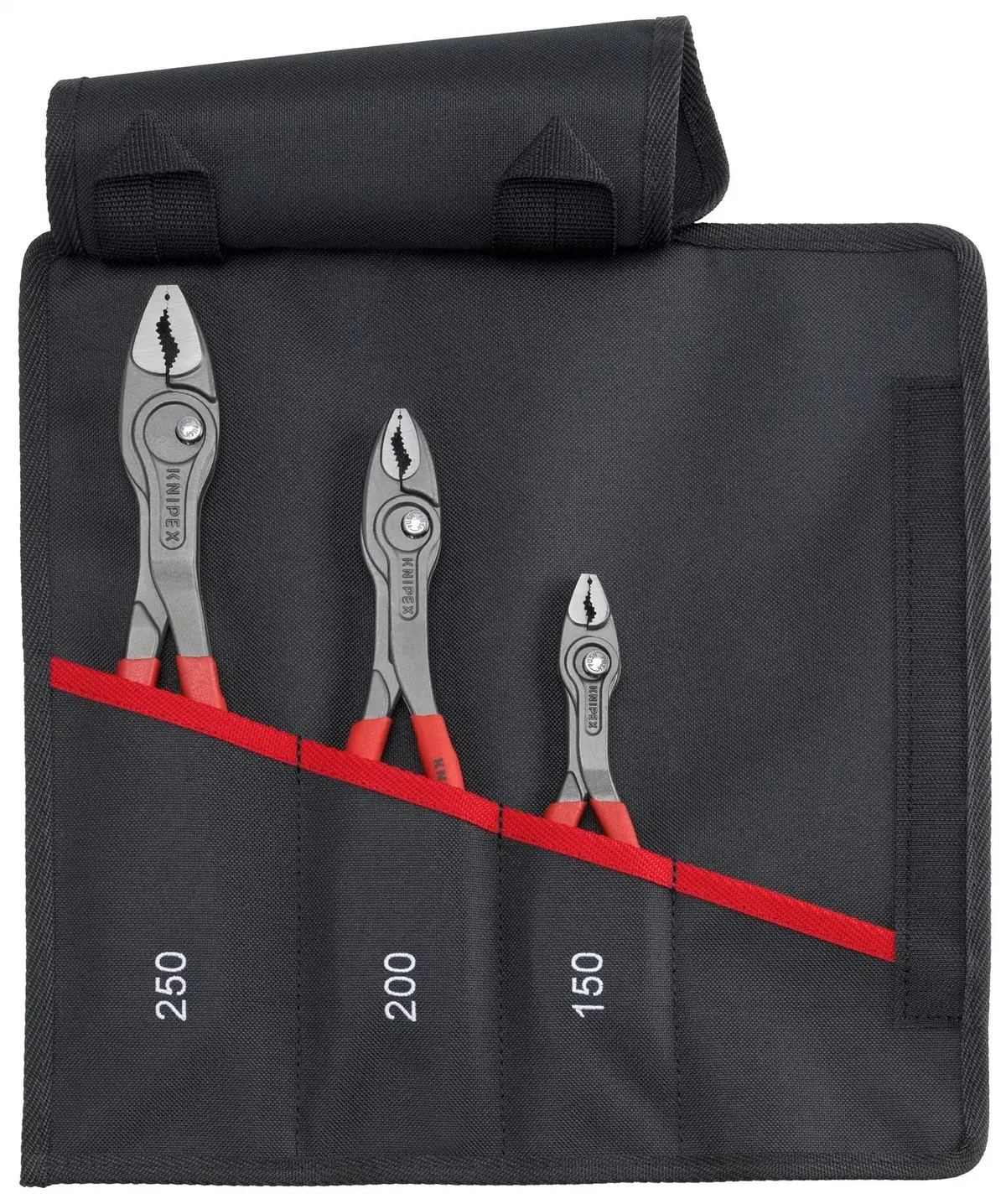 Knipex Twingrip Slip Joint Water Pump Pliers Set 3 Pieces 150Mm 200Mm 250Mm In Tool Roll 00 19 61 V01 1