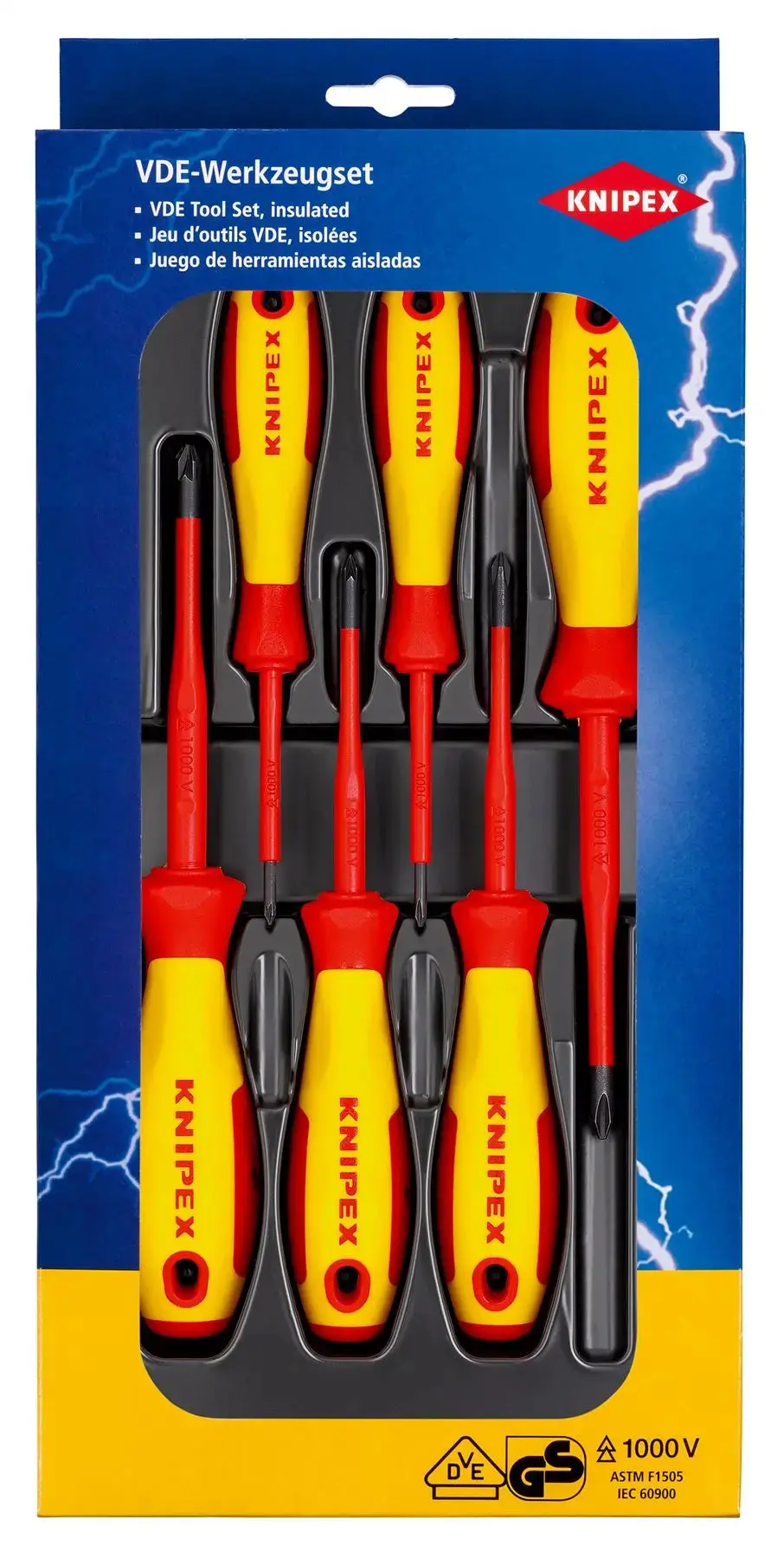 Knipex Vde Screwdriver Set 6 Pieces Phillips Pozi 00 20 12 V03 1