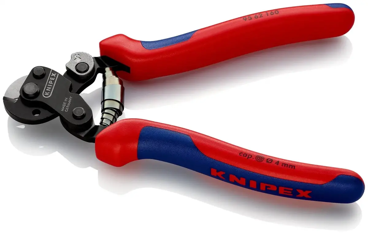 Knipex Wire Rope Cutter Also For High Strength Wire Rope 160Mm Multi Component Grips 95 62 160 Sb 2