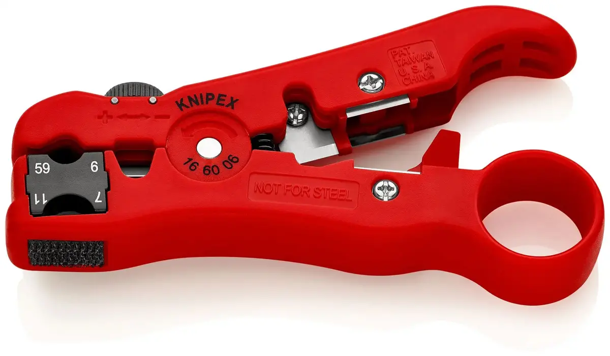 Knipex Wire Stripping Tool For Coax And Data Cable 125Mm 16 60 06 Sb 1