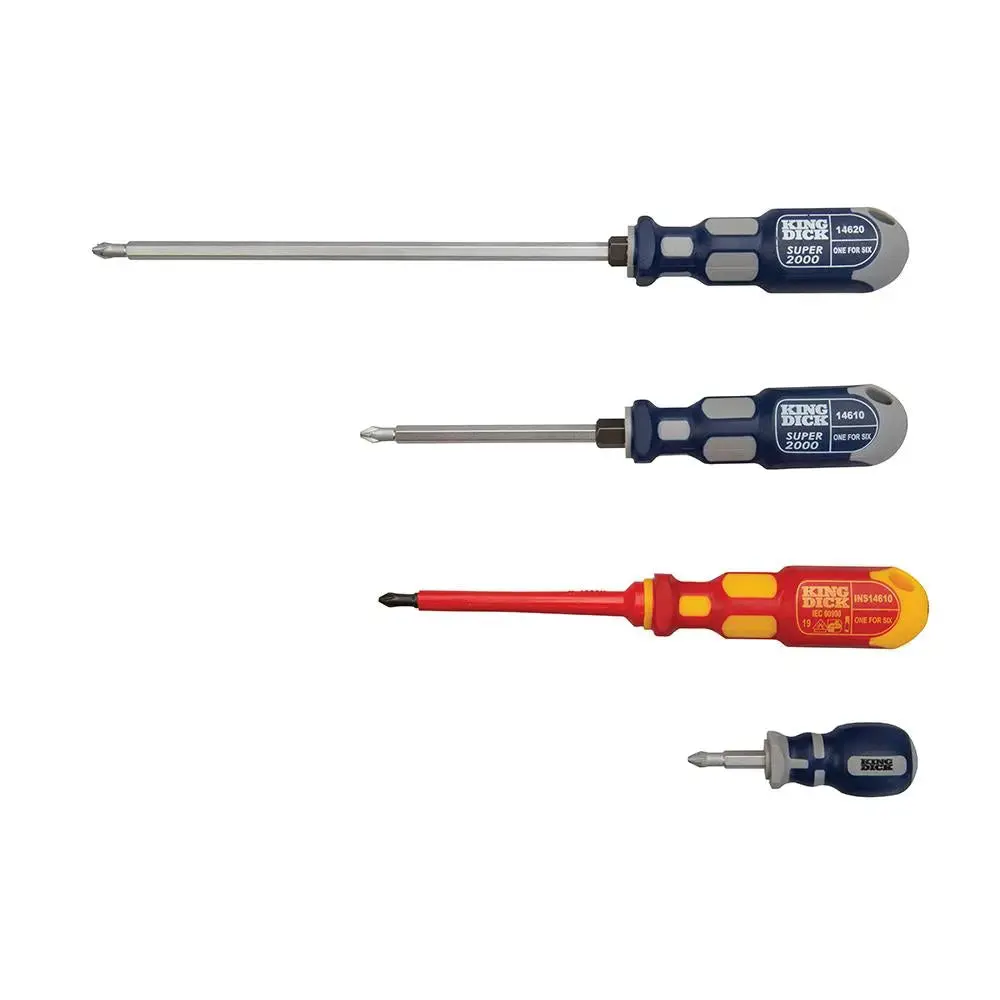 King Dick 1-For-6 Screwdriver Gift Set 4Pce Phillips / Pz 1464Gs 1