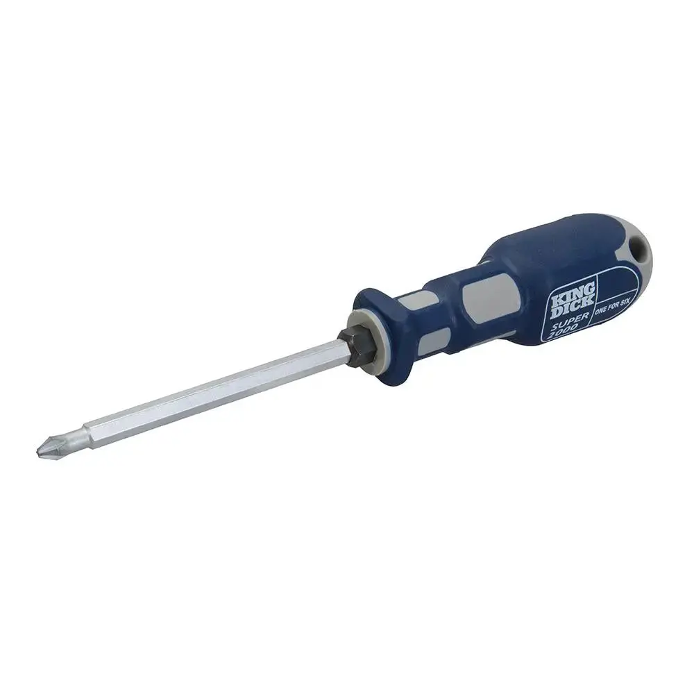 King Dick 6-In-1 Long Screwdriver 200Mm 14620 1