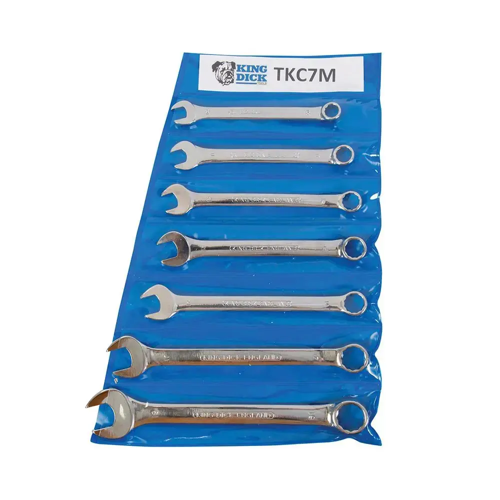 King Dick Combination Spanner Set Metric 7Pce 10 - 19Mm Tkc7m 1