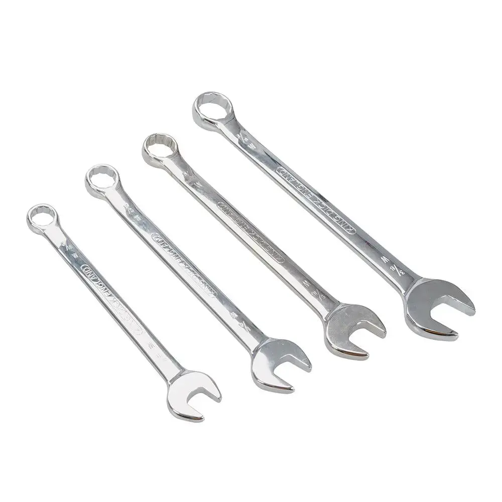 King Dick Open-Ended Spanner Set Whitworth 4Pce 1/8" - 9/16" Tk04w 1