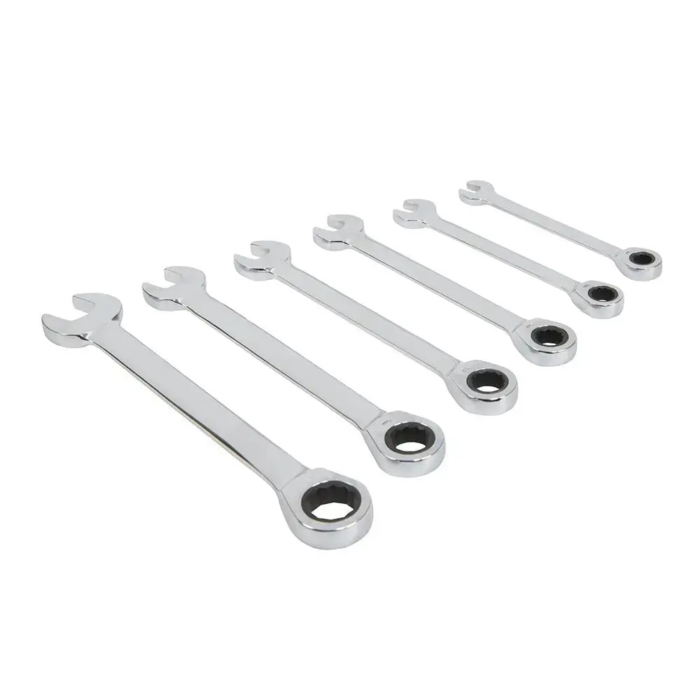 King Dick Ratchet Combination Spanner Set Af 6Pce 3/8" - 3/4" Kgw3444 1