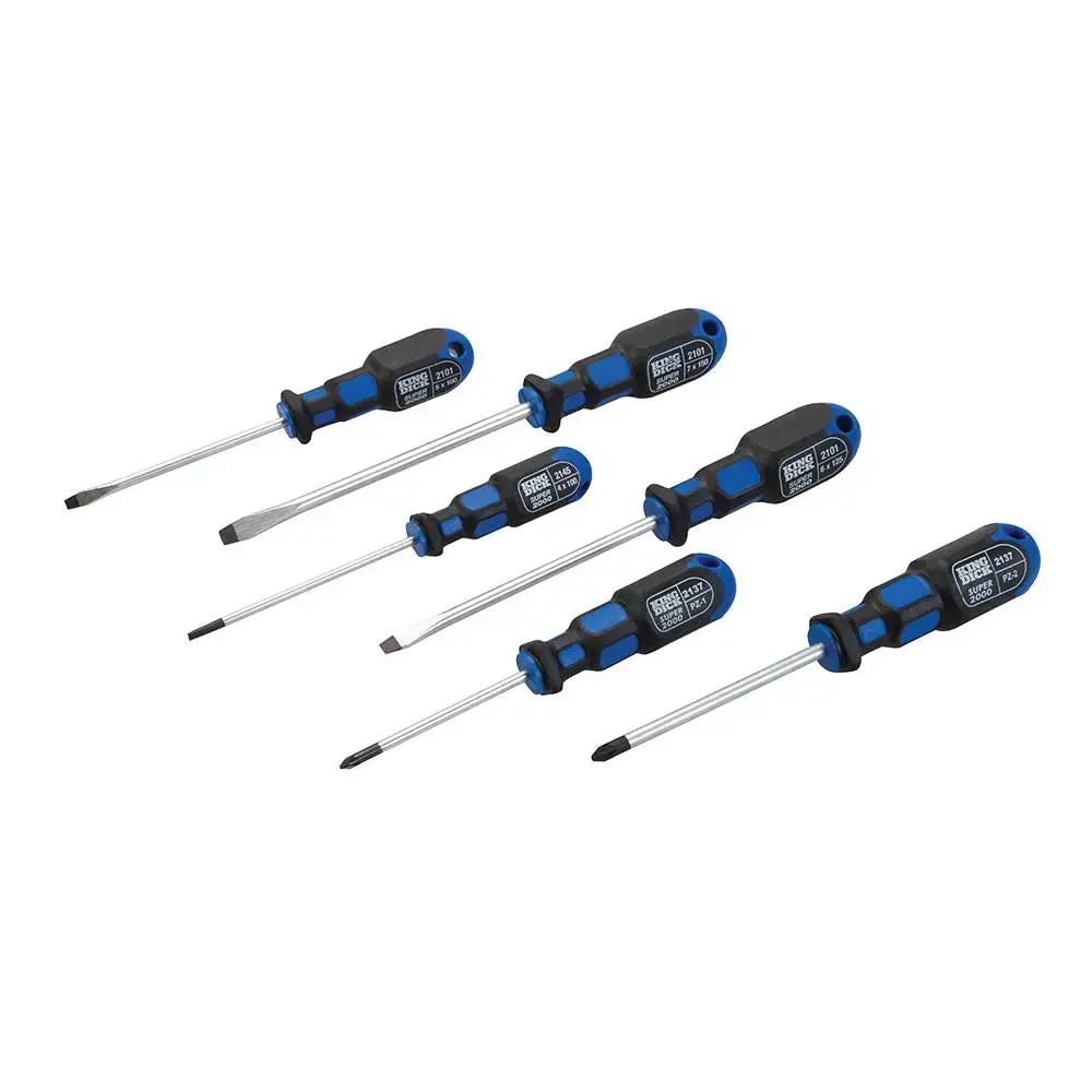 King Dick Screwdriver Set 6Pce Slotted / Pz 26602 1