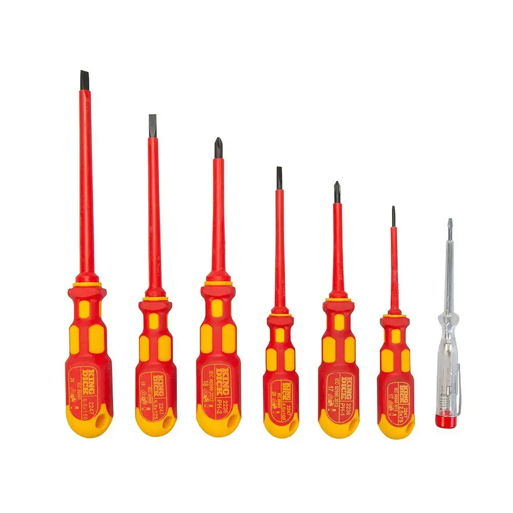 King Dick Vde Screwdriver Set 7Pce Ph & Slotted 25604 1