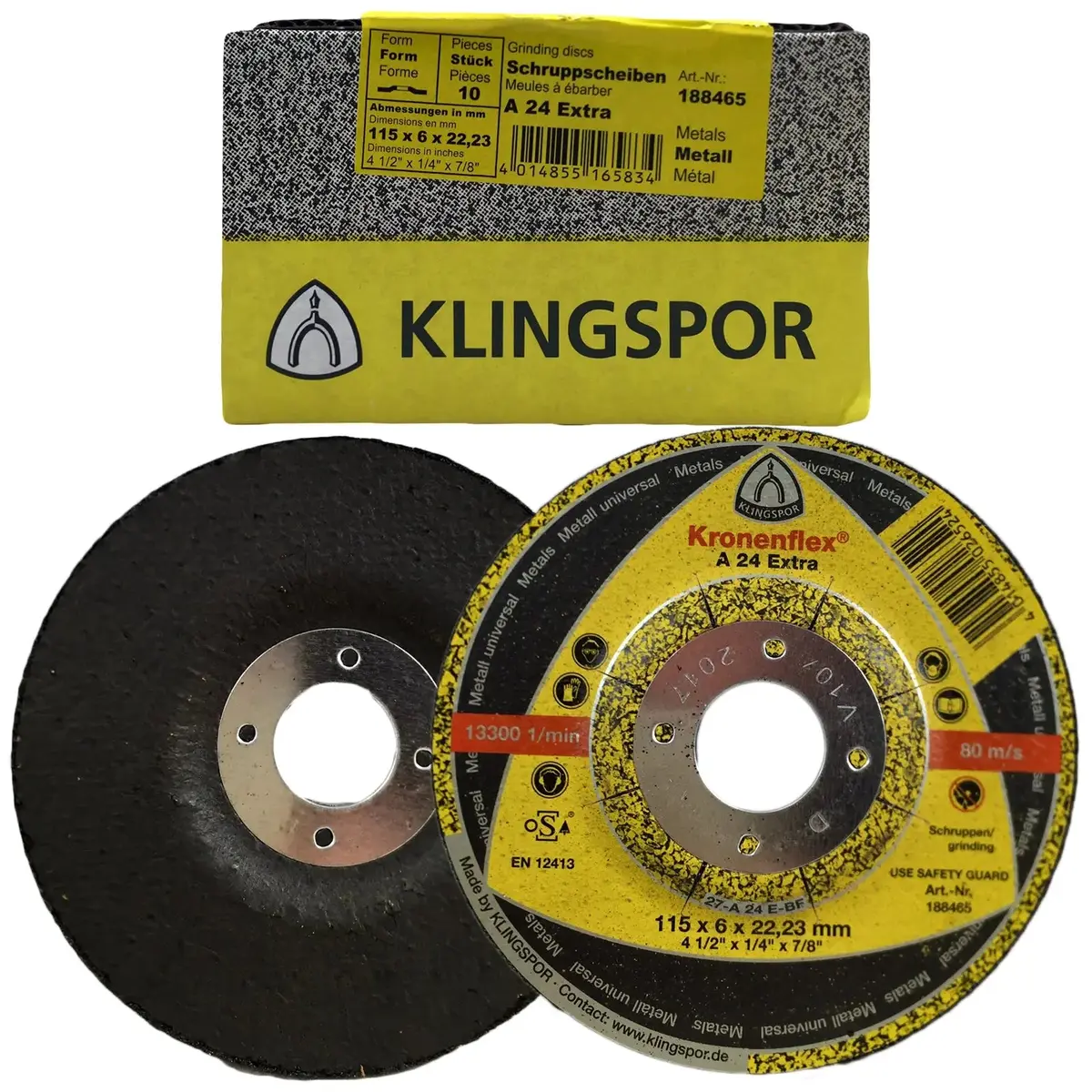Klingspor A24 Extra 115Mm X 6Mm Metal Grinding Discs 1