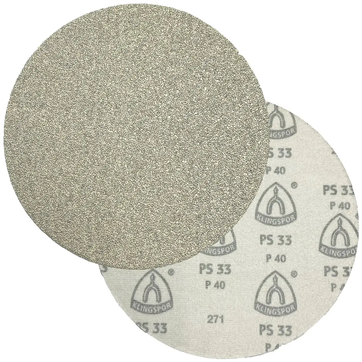 Klingspor Abrasive Sanding Discs Hook And Loop 225Mm Ps33ck No Hole Aluminium Oxide 40-120 Grit 1