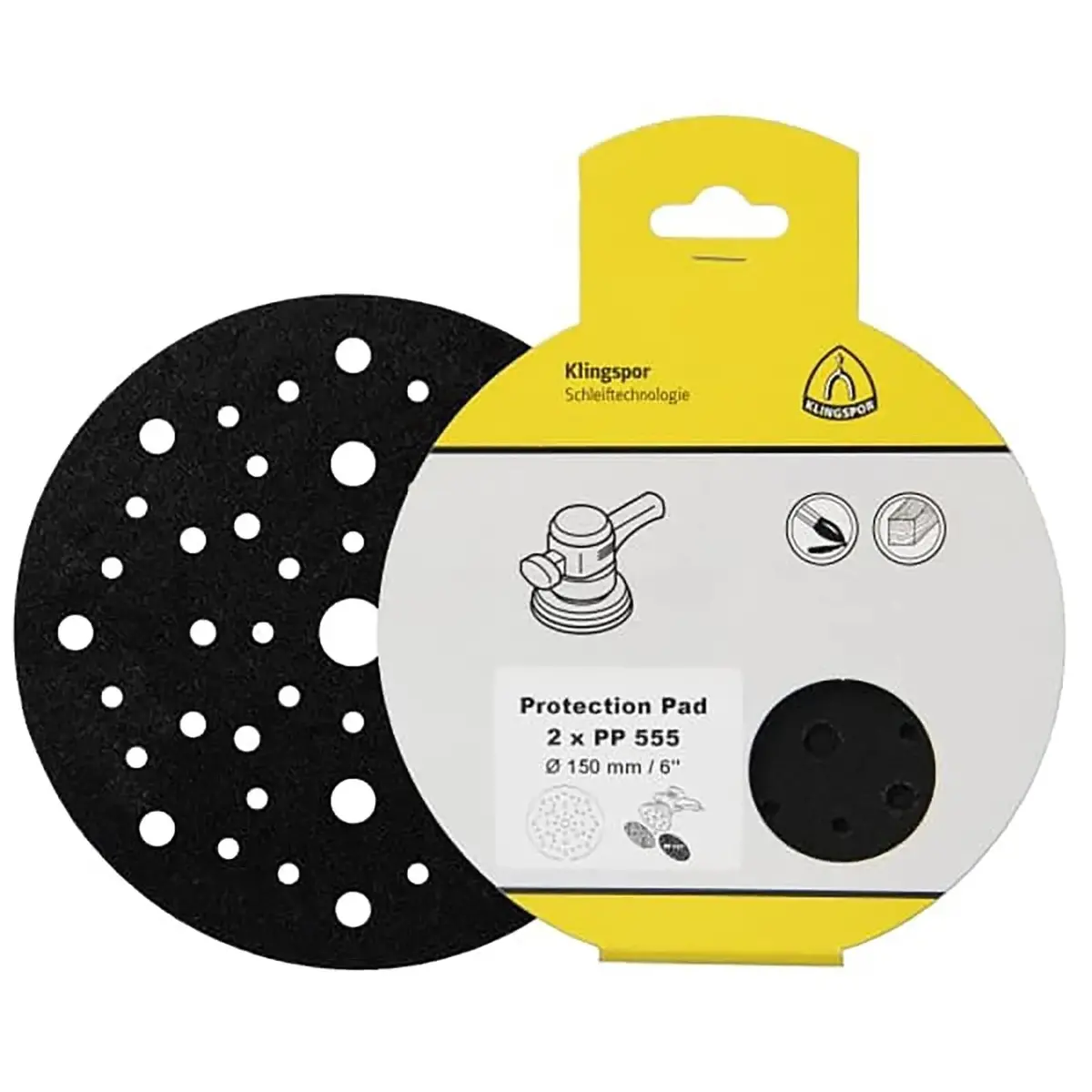 Klingspor Backing Pad Protector 2 Pack Hook And Loop For Random Orbital Sander Pp 555 1