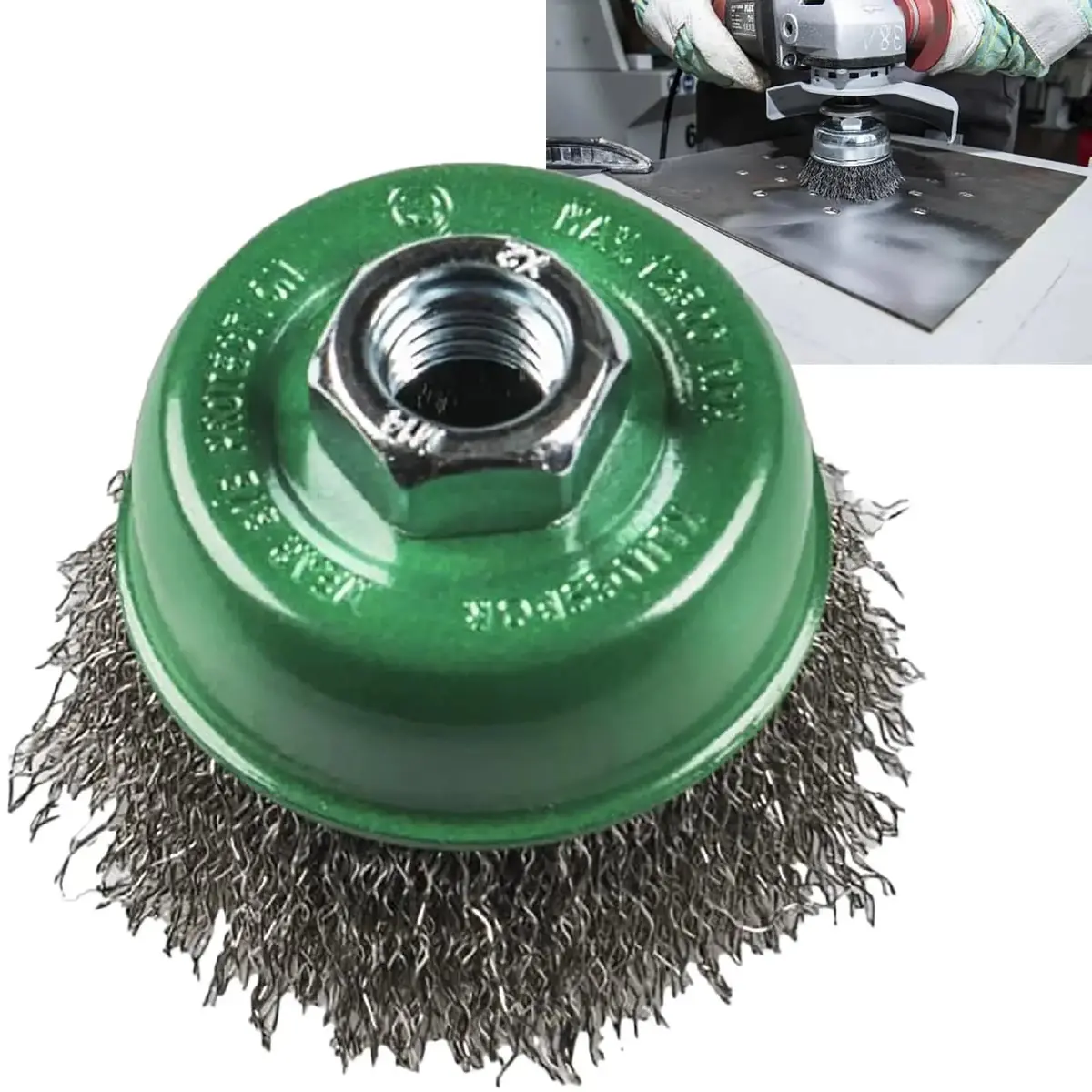 Klingspor Crimped Wire Cup Brush 65Mm 80Mm M14 Stainless Steel Bt600w 1