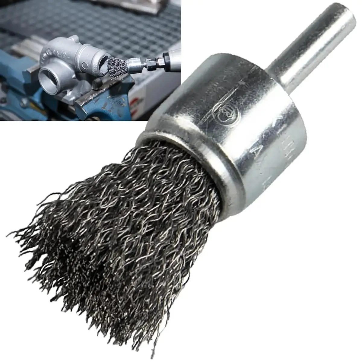 Klingspor Crimped Wire End Brush 6Mm Shaft 12Mm 25Mm 30Mm Steel Bps600w 1