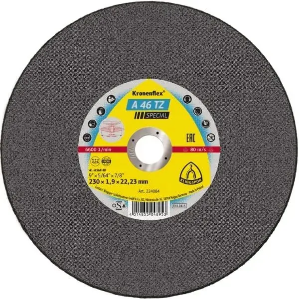 Klingspor Cutting Disc 230Mm X 1.9Mm Cut Off Wheel Inox A46tz Special Flat 1
