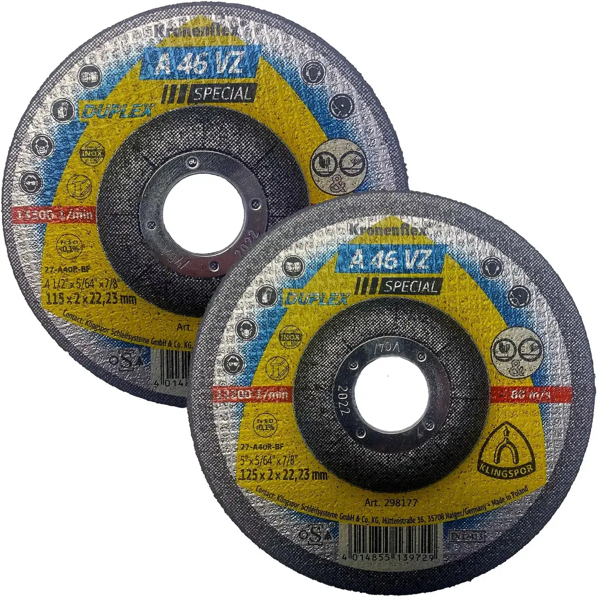 Klingspor Cutting And Grinding Disc A46vz Special Duplex 115Mm Or 125Mm 1