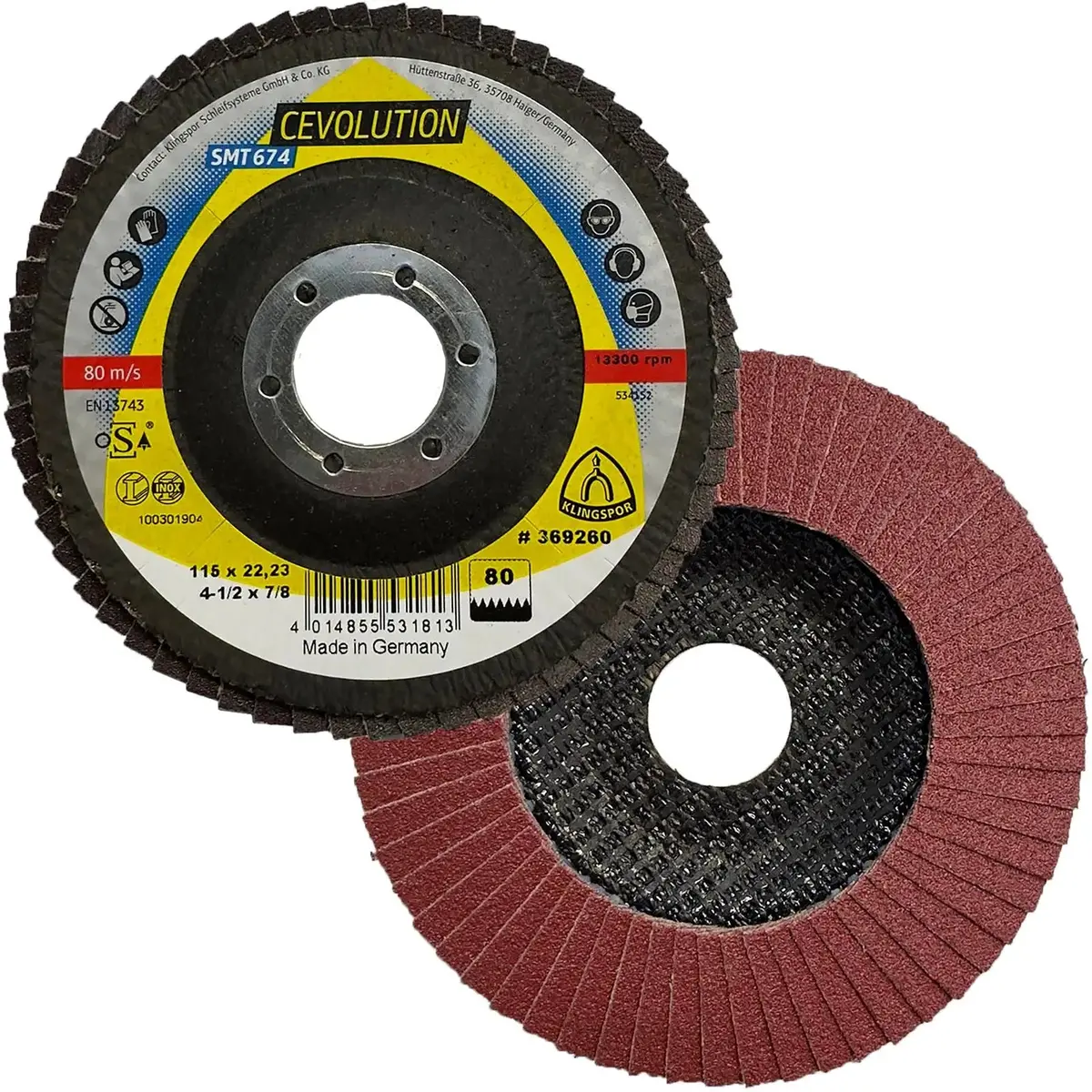 Klingspor Flap Disc Abrasive Mop Ceramic 115Mm Smt674 Supra Cevolution 1