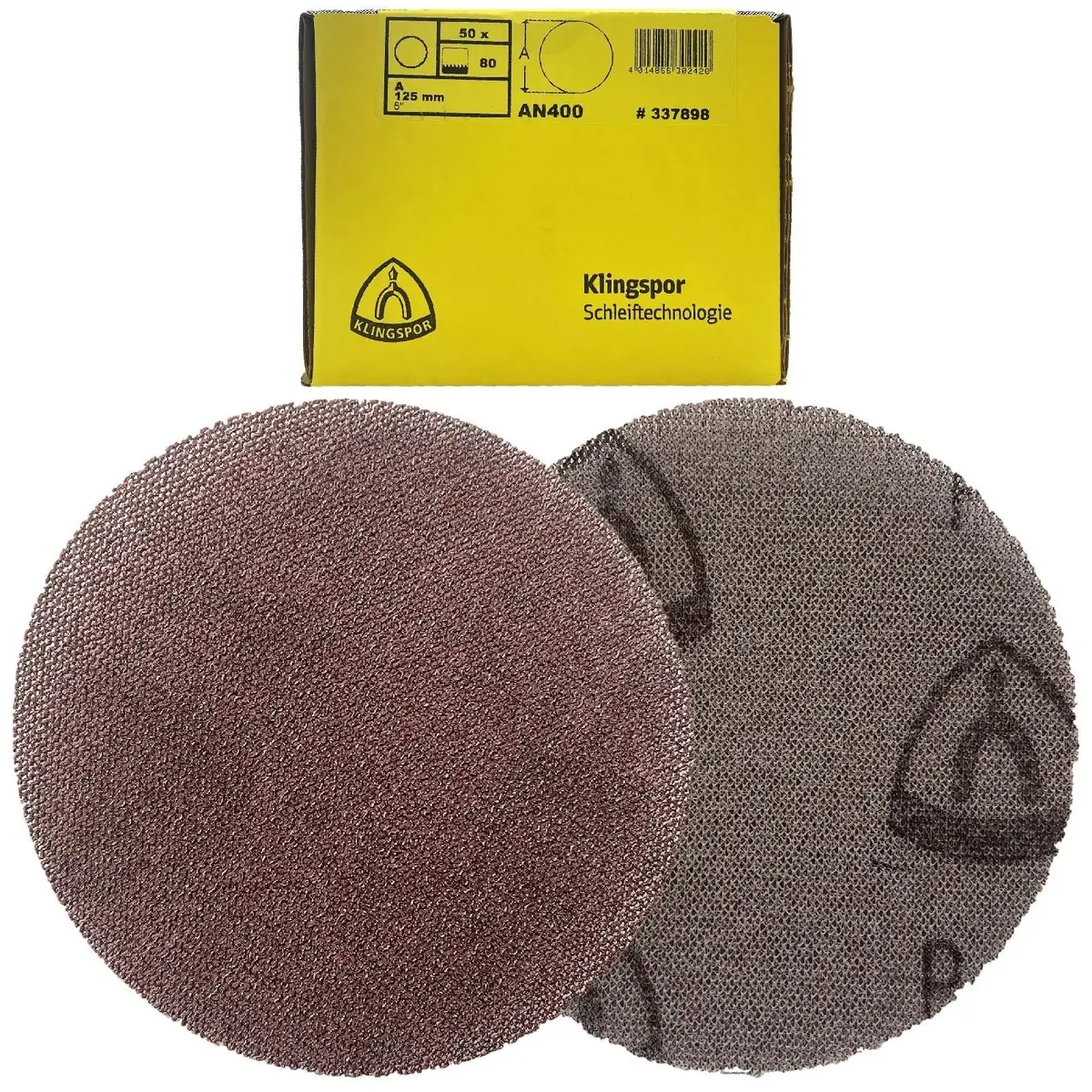 Klingspor Mesh Abrasive Sanding Discs Hook And Loop Aluminium Oxide 125Mm An400 1