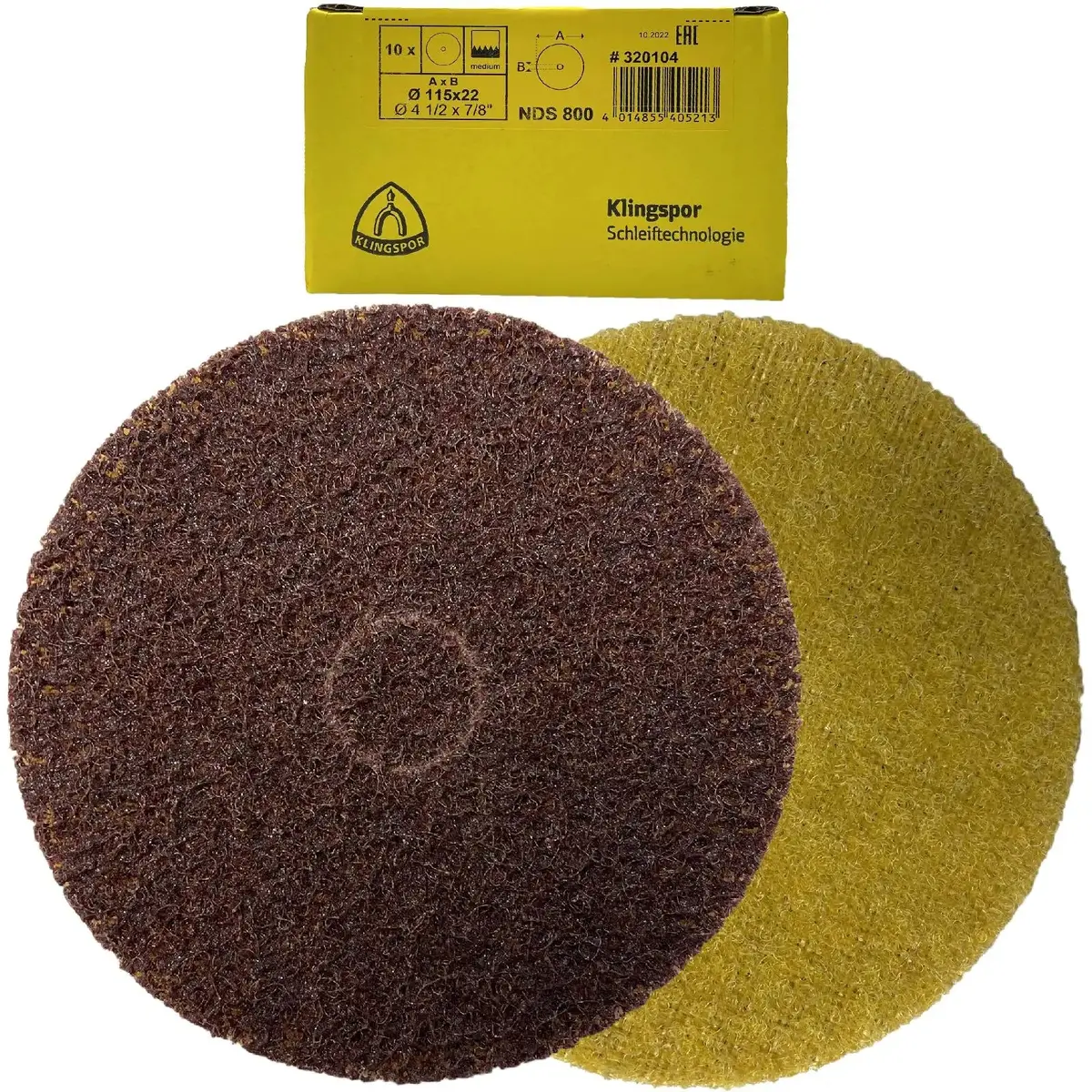 Klingspor Non Woven Web Discs For Metals Stainless Steel Like Scotch Brite 115Mm 5