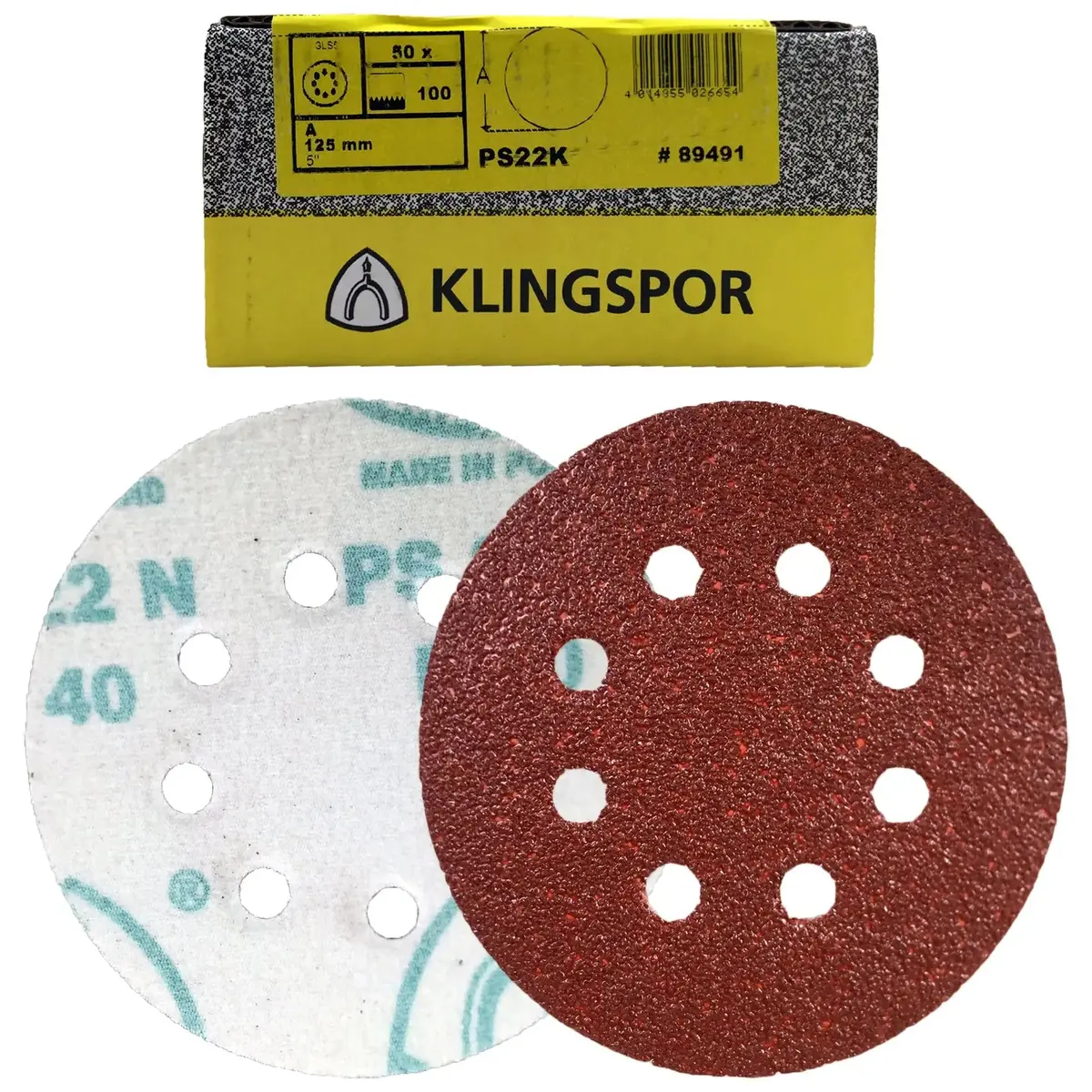 Klingspor Ps22k Hook And Loop Sanding Discs 40-400 Grit 1
