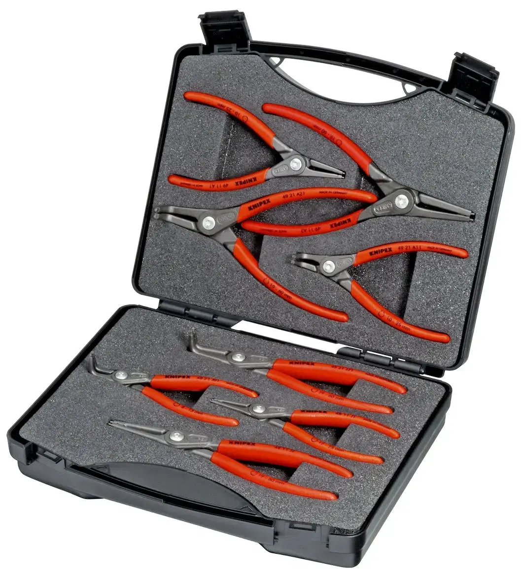 Knipex Circlip Pliers Tool Box Srz 8 Piece Internal External Plier 00 21 25 1