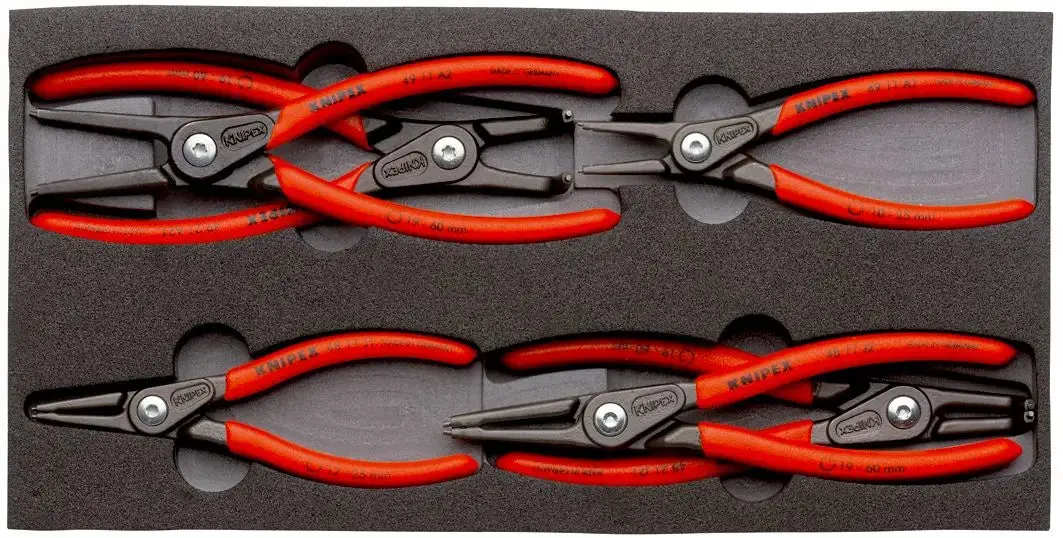 Knipex Circlip Pliers In Foam Tray 6 Piece Set For Internal External Circlips 00 20 01 V02 1