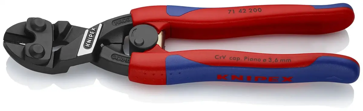 Knipex Cobolt Compact Bolt Cutters Cutting Pliers 200Mm Multi Component Grips 71 42 200 1