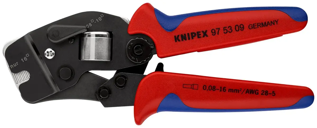 Knipex Crimping Pliers Self Adjusting For Wire Ferrules With Front Loading Multi Component Grips 97 53 09 1