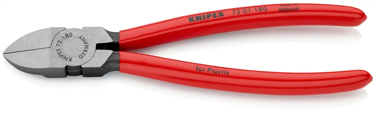 Knipex Cutting Pliers 180Mm Diagonal Cutters For Plastics 72 01 180 1