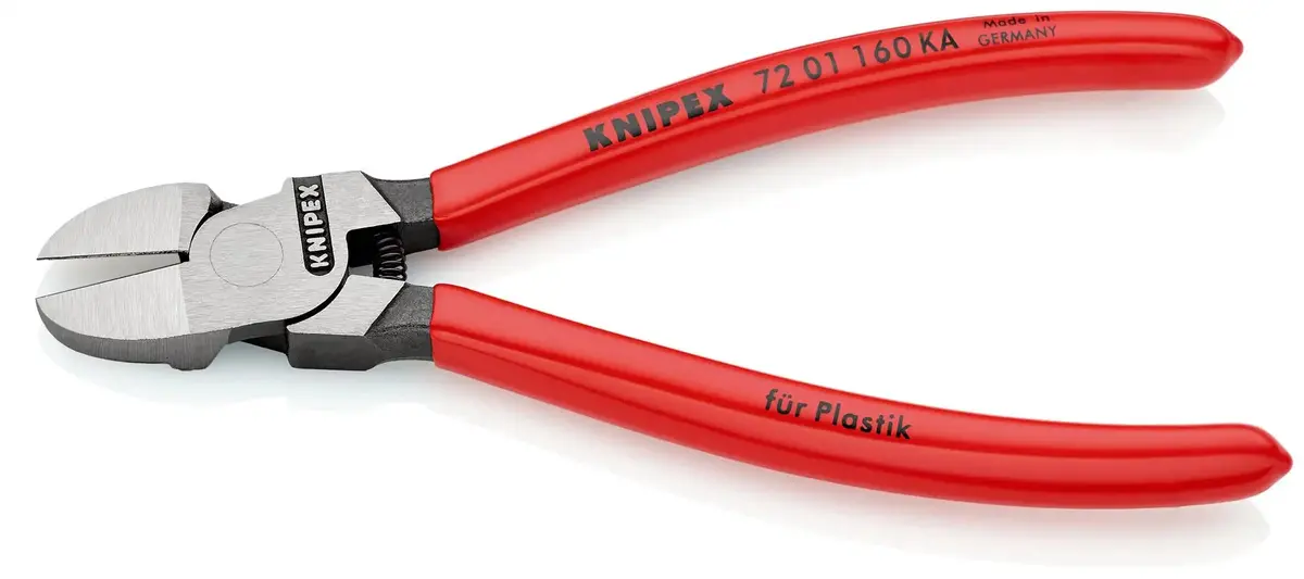 Knipex Diagonal Cutter For Plastics Round Head Pliers 160Mm 72 01 160 Ka 2