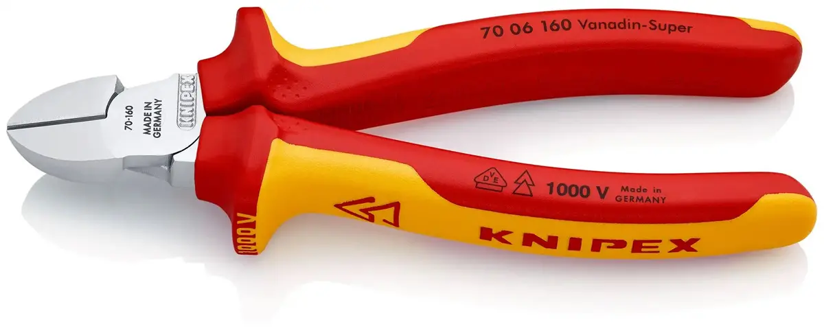 Knipex Diagonal Side Cutting Pliers 160Mm Vde Insulated 70 06 160 1