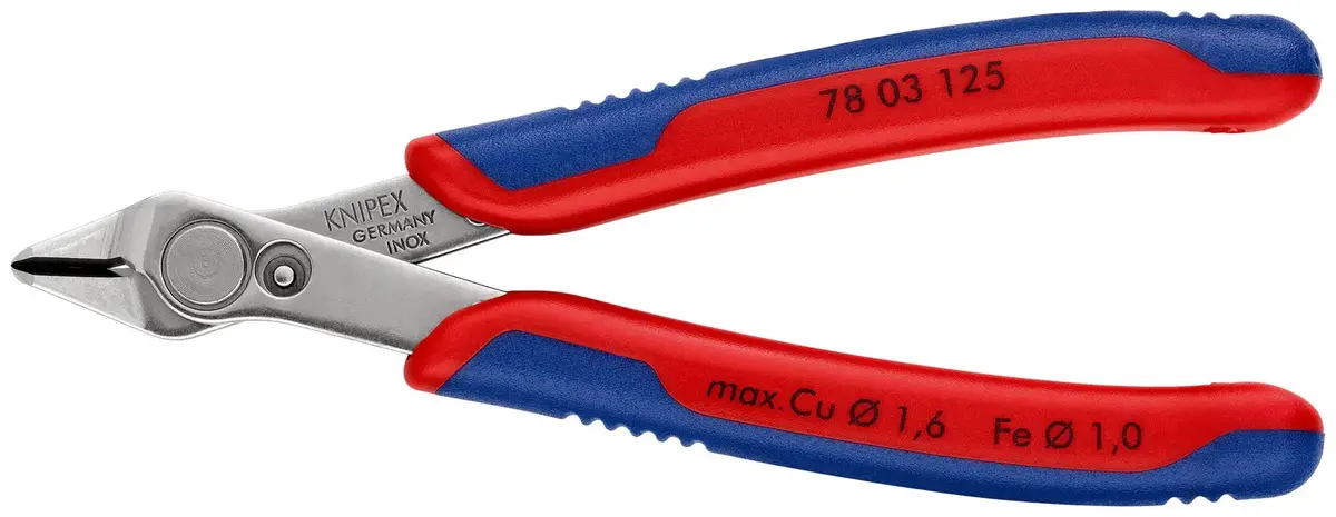 Knipex Electronic Super Knips 125Mm Multi Component Grips Fine Cutting Pliers78 03 125 1