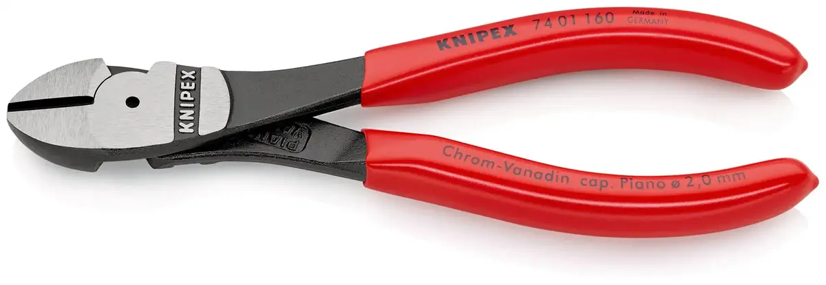 Knipex High Leverage Diagonal Side Cutting Pliers 160Mm 74 01 160 1