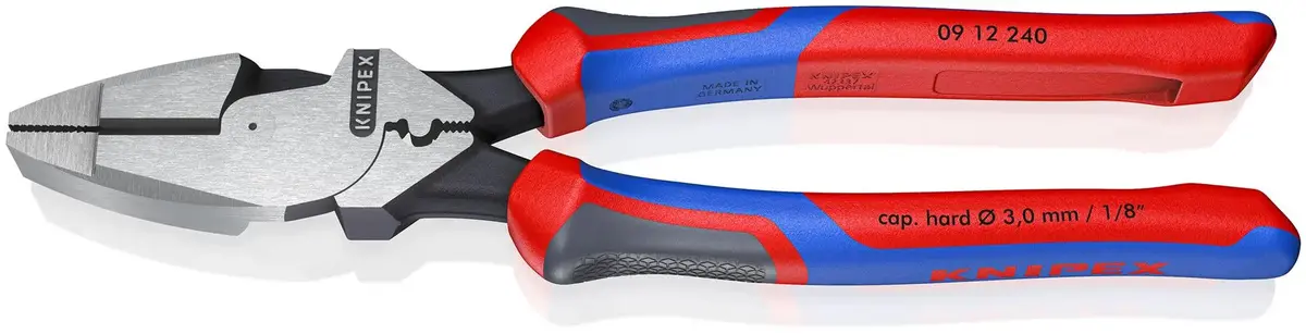 Knipex Linemans Pliers American Style 240Mm With Comfort Handles 09 12 240 1