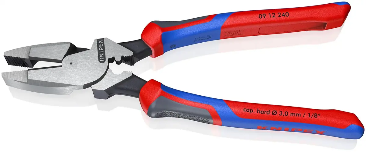 Knipex Linemans Pliers American Style 240Mm With Comfort Handles 09 12 240 2