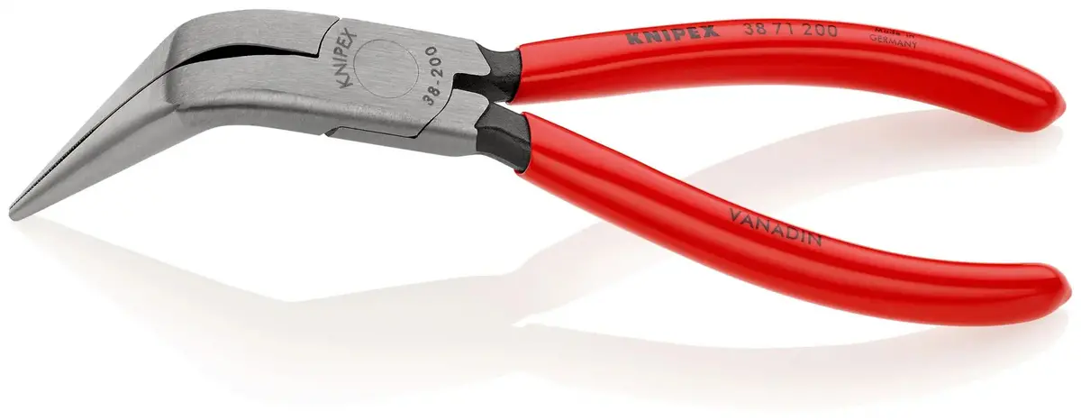 Knipex Mechanics Pliers 200Mm 70 Degree Angled Half Round Jaws 38 71 200 1