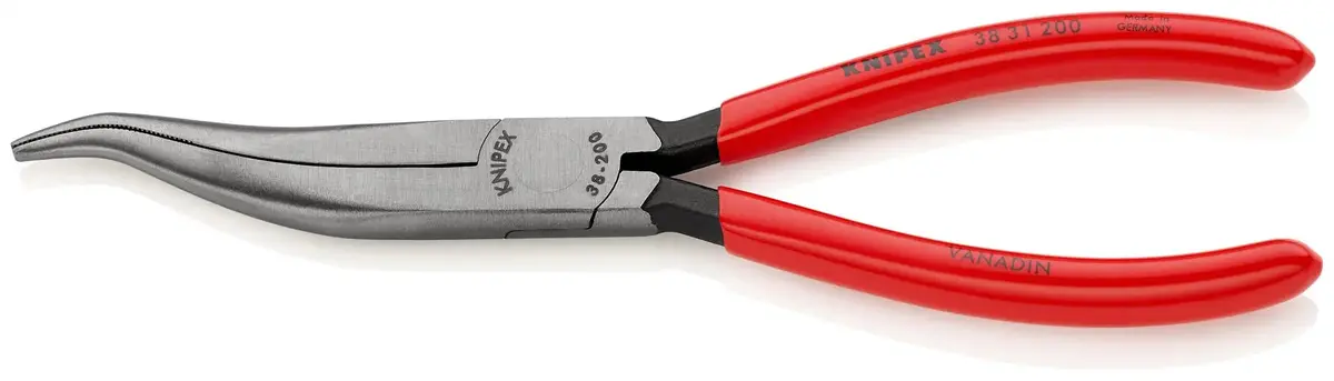 Knipex Mechanics Pliers 200Mm Cranked Half Round Jaws 38 31 200 1