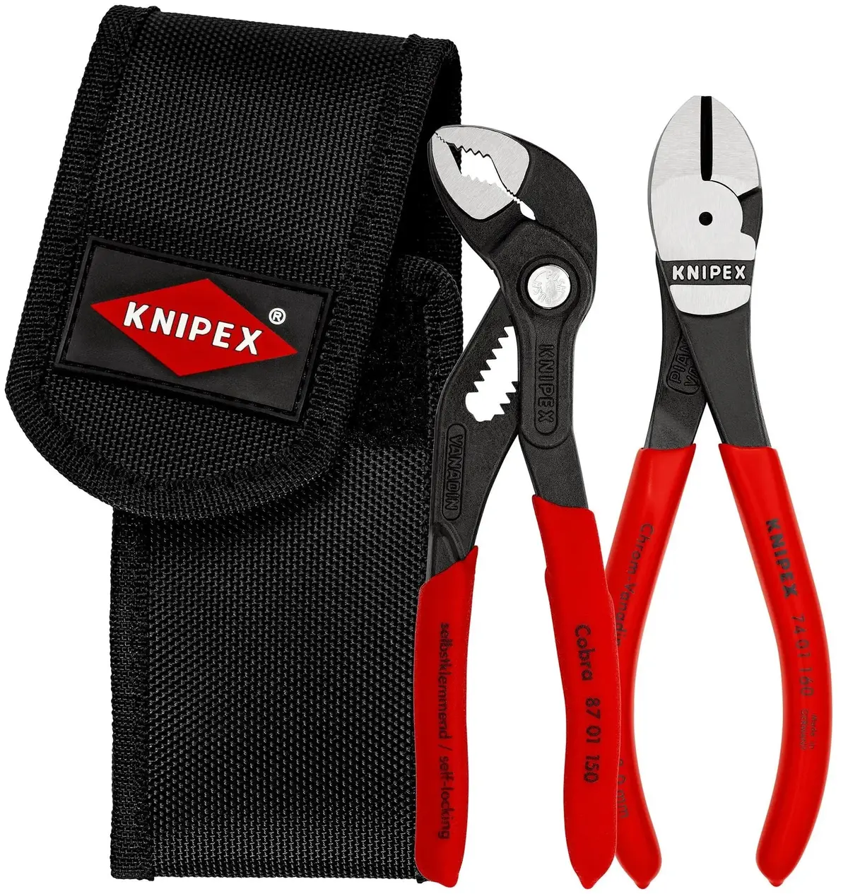 Knipex Mini Pliers Set In Belt Tool Pouch 2 Piece Set 00 20 72 V02 1