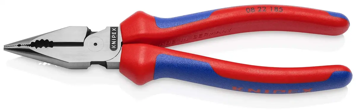 Knipex Needle Nose Combination Pliers 185Mm Multi Component Grips 08 22 185 1
