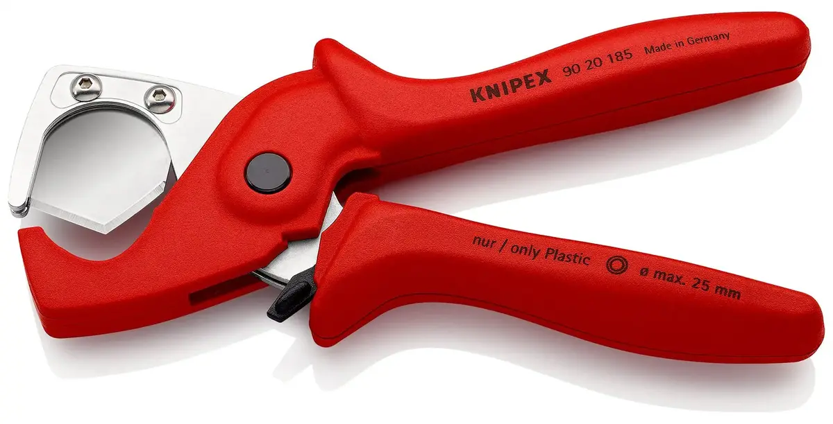 Knipex Plasticut Cutter Fro Flexible Hoses And Plastic Conduit Pipe 185Mm 25Mm Capacity 90 20 185 2