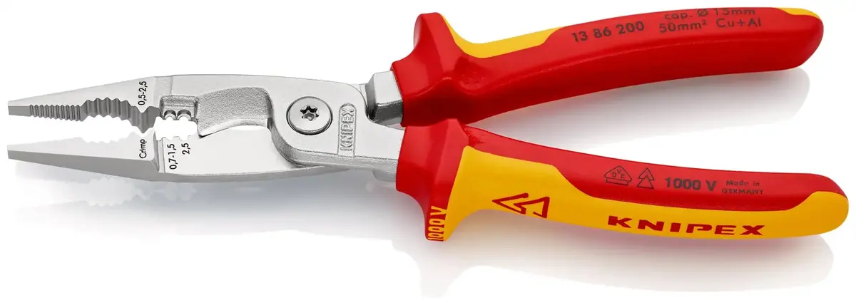 Knipex Pliers For Electrical Installation 200Mm Vde Insulated 13 86 200 2